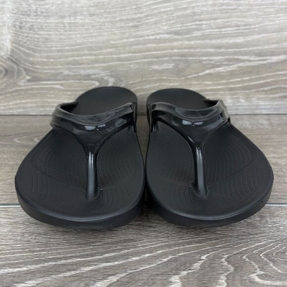 Oofos Oolala Triple Black Foam Women’s Size 10/EU 41 Recovery Flip Flop Sandals - Picture 2 of 11